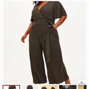 Black and gold shimmer jumpsuit size 4X